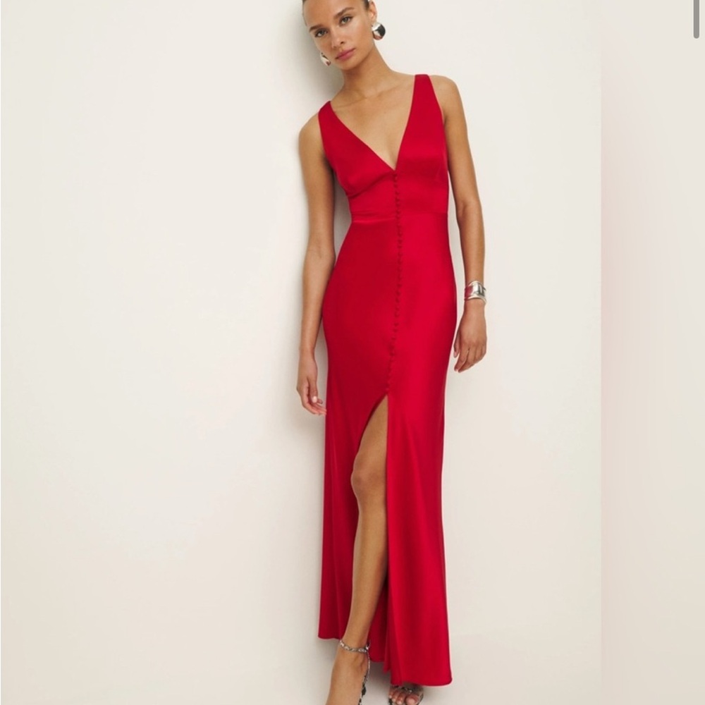 Reformation Elaina Satin Dress